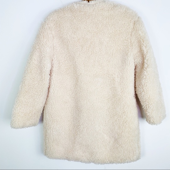 ZARA Cream faux shearling fur teddy bear jacket - Picture 5 of 9